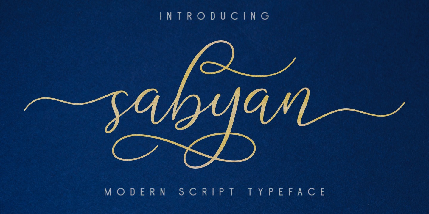 Пример шрифта Sabyan #1